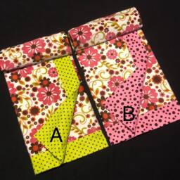 Minky Floral Small Baby Blanket, Green Pink Flannel, Indian Summer By Riley Blake, Self Binding Mitered Corner Receiving 35x35 - thumbnail 4