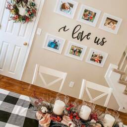 I Love Us Wood Word Cutout, Laser Cut Birch Wall Decor - thumbnail 4