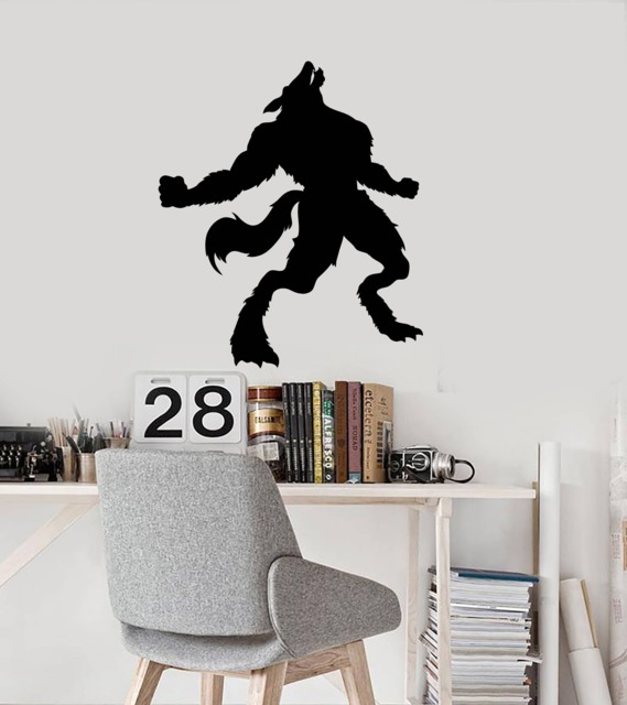Werewolf Vinyl Wall Decal Fantasy Art Boy Room Decor Stickers Mural - #2571Di - image 1
