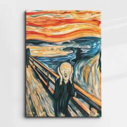 The Scream Famous Painting 1893 Edvard Munch Expressionism Wall Art, Framed Canvas Poster Print, Home Kitchen Office Room Decor, Gifts - thumbnail 3
