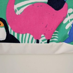 Cushion Cover in Parrot Toucan & Flamingo Print 16 - thumbnail 2