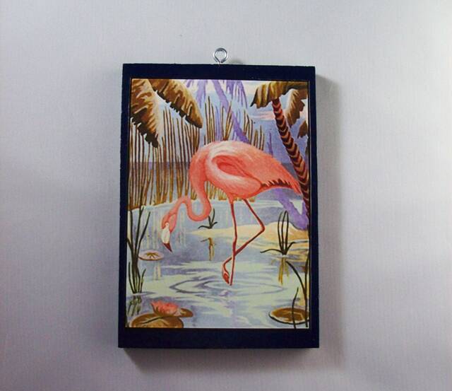 "Retro Paint By Number Print 1950S 1960S Era Vintage Style Kitsch Cowboy Flamingo Clown Tropical Decor 3.5"" X 5" - image 1