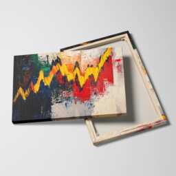Stock Market Chat Painting Wall Street Trading Finance Inspirational Framed Canvas Art Poster Print Home Office Room Decor Trader Gift - thumbnail 2