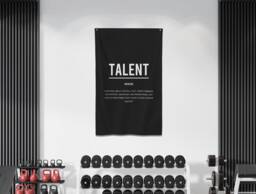 Talent Definition Flag Banner, Gym Wall Art, Motivational Office Decor, Inspirational Signs, Entrepreneur Home Sign Gift