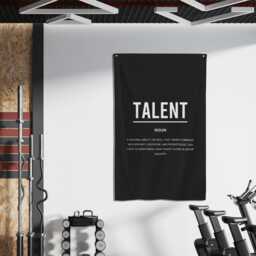 Talent Definition Flag Banner, Gym Wall Art, Motivational Office Decor, Inspirational Signs, Entrepreneur Home Sign Gift - thumbnail 4