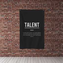 Talent Definition Flag Banner, Gym Wall Art, Motivational Office Decor, Inspirational Signs, Entrepreneur Home Sign Gift - thumbnail 2