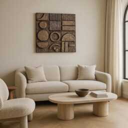 3D Wall Sculpture, Wabi Sabi Paper Clay Art, Organic Modern Decor, One Of A Kind - thumbnail 2