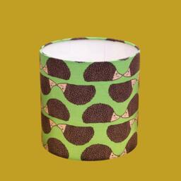 Hedgehog Print Lampshade - Handmade Cotton Animal - thumbnail 2