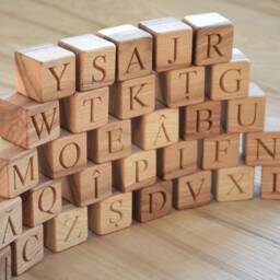 31 Romanian Wood Alphabet Blocks Abc Letter Learning Toy Personalized Baby Shower Or Birthday Gift - thumbnail 2