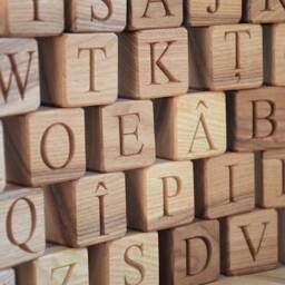 31 Romanian Wood Alphabet Blocks Abc Letter Learning Toy Personalized Baby Shower Or Birthday Gift - thumbnail 3