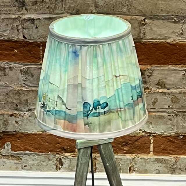 Handmade French Drum Lampshade With A Pleated Fabric, Lampshade, Table Lampshades, Lamp Shade - image 1