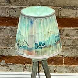 Handmade French Drum Lampshade With A Pleated Fabric, Lampshade, Table Lampshades, Lamp Shade - thumbnail 1