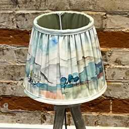 Handmade French Drum Lampshade With A Pleated Fabric, Lampshade, Table Lampshades, Lamp Shade - thumbnail 2