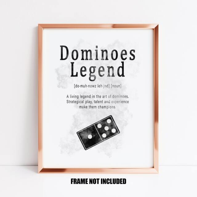 Dominoes Legend Definition Card Or Art Print, Gift For Dominoes Player, Pub Wall Art, Team Gifts - image 1