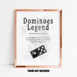 Dominoes Legend Definition Card Or Art Print, Gift For Dominoes Player, Pub Wall Art, Team Gifts - thumbnail 1