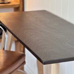 Handmade Oak & Beech Wood Desk. Small Mid-Century Modern Home Office. Scandinavian Style Birch Ply Minimalist Desk With Hardwood Legs - thumbnail 4
