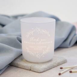 Personalised Godmother Gift Botanical Tealight Holder With Soy Candles - thumbnail 1