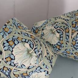 William Morris Pimpernel Candle Clip Lampshade Chandelier Shade Mint Blue - thumbnail 3
