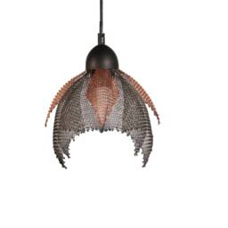 steel Wire Mesh Pendant Light, Sculptural Hanging Lamp - 10 - thumbnail 3