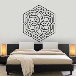 Wall Vinyl Decal Mandala Pattern Symbol Of Universe Cosmos Indian Religious Spiritual Modern Home Decor - #1177Dz - thumbnail 2