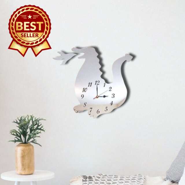 Dragon Acrylic Clock - Many Colours Available - Bespoke Shapes & Sizes Made - image 1