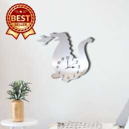 Dragon Acrylic Clock - Many Colours Available - Bespoke Shapes & Sizes Made - thumbnail 1