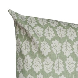 Autumn Leaf Extra-Large Cushion in Sage Green & White. Summer Shabby Chic Style, 100% Sustainable Cotton, Double Sided. 23 - thumbnail 2