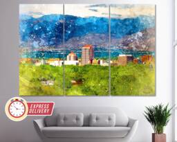 Albuquerque Canvas Print, New Mexico, Wall Art, Artwork, Poster, Photo, Print - thumbnail 1