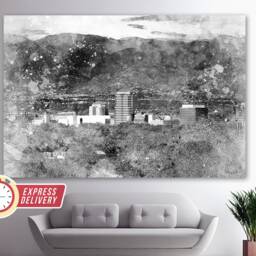 Albuquerque Canvas Print, New Mexico, Wall Art, Artwork, Poster, Photo, Print - thumbnail 3