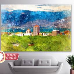 Albuquerque Canvas Print, New Mexico, Wall Art, Artwork, Poster, Photo, Print - thumbnail 2