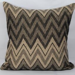 Zig Zag Pillow Cover Geometric Jacquard Cotton, Handmade - thumbnail 3