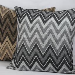 Zig Zag Pillow Cover Geometric Jacquard Cotton, Handmade - thumbnail 2
