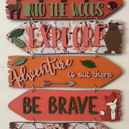 Woodland Direction Sign, Woodland Animal Wall Decor, Nursery - thumbnail 2
