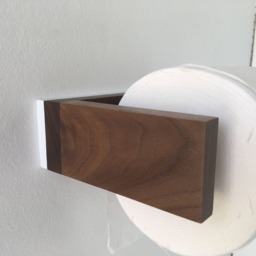 Modern Toilet Paper Holder - Walnut - thumbnail 3