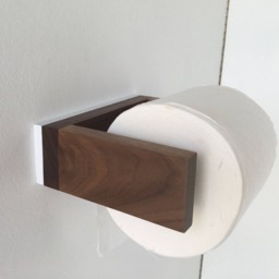 Modern Toilet Paper Holder - Walnut - thumbnail 4