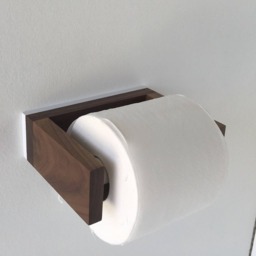 Modern Toilet Paper Holder - Walnut - thumbnail 2