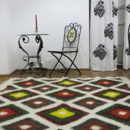Handwoven Wool Rug Carpathian Hutsul Lizhnyk, 220x180cm - thumbnail 2