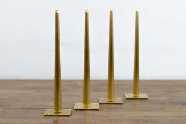 "Brass Tapered Coffee Table Legs , Solid Furniture Legs, 16"" Bitlis Height 12" - image 1