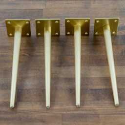 "Brass Tapered Coffee Table Legs , Solid Furniture Legs, 16"" Bitlis Height 12" - thumbnail 3