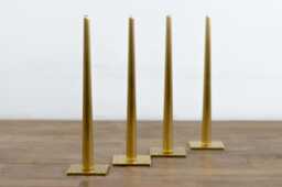"Brass Tapered Coffee Table Legs , Solid Furniture Legs, 16"" Bitlis Height 12"