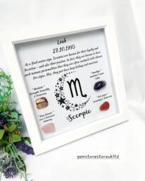 Personalised Handcrafted Scorpio Zodiac Picture Frame, Personalized Astrology Decor, Mindfulness Gift For Spiritual Souls, UK Seller - thumbnail 1