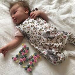 Floral Wall Letter Floral Initial Flower Ready To Hang Paper Flowers Decor Nursery Children's Bedroom - thumbnail 2