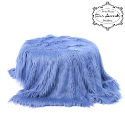 Plush Faux Fur Throw Blanket - Shag Bedspread, Usa Made - thumbnail 2
