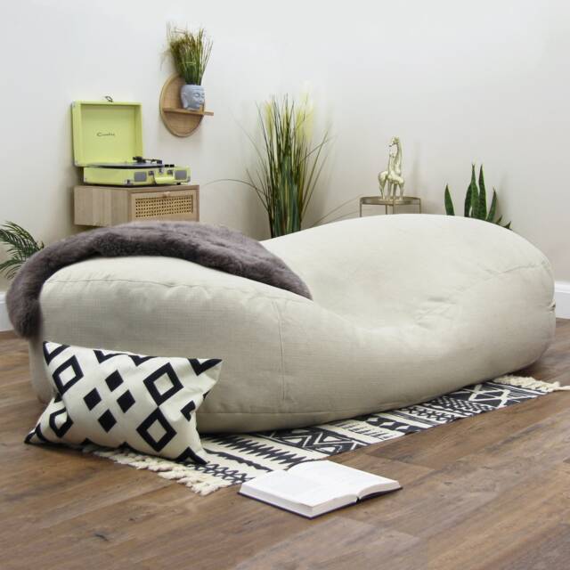Luxury Chenille Sofa Bed Bean Bag Handmade in The Uk, Beans Included, Multiple Sizes Available - image 1