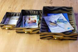 Handmade Mara Design Paperwork Storage Trays Set Of 3 - thumbnail 1