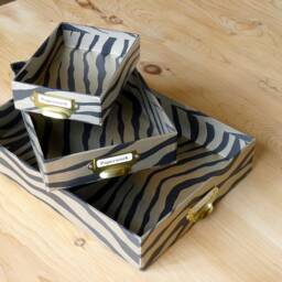 Handmade Mara Design Paperwork Storage Trays Set Of 3 - thumbnail 2