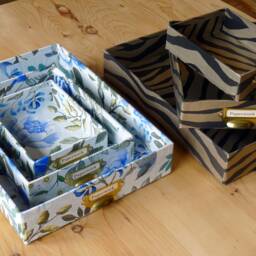 Handmade Mara Design Paperwork Storage Trays Set Of 3 - thumbnail 4