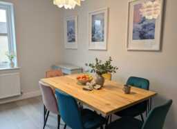 Handmade Reclaimed Wood Dining Table - Solid Oak Bracing Rustic Industrial Hairpin Leg UK Made Free Delivery - thumbnail 1