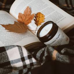 November Nights Scented Candle - Autumn Room Scent Home Decoration Glass Halloween Party Soy Wax In - thumbnail 4