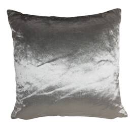 Silver Velvet Cushion Cover - Handmade Luxury Pillowcase - 18x18 - thumbnail 2